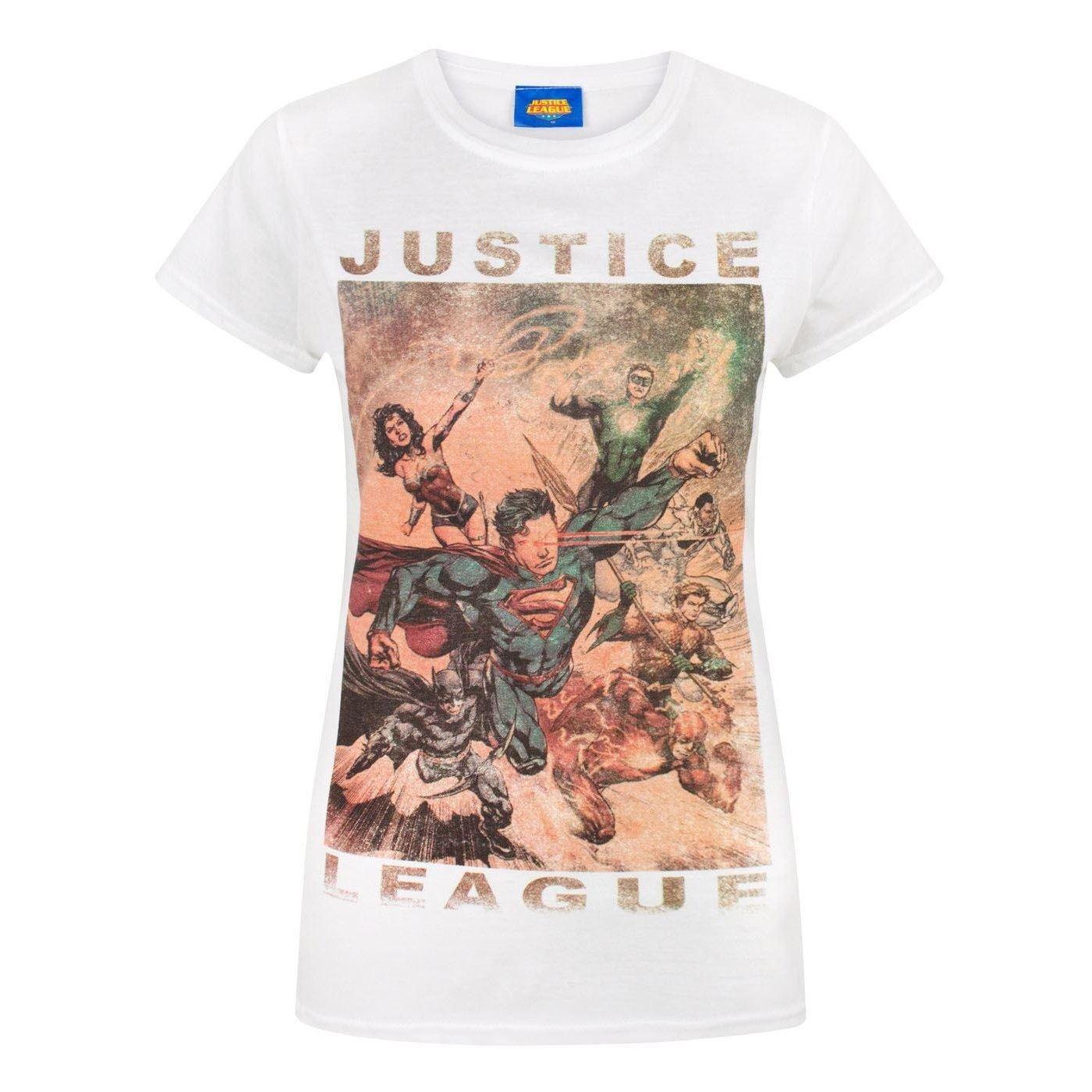 Tshirt Damen Weiss XXL von Justice League