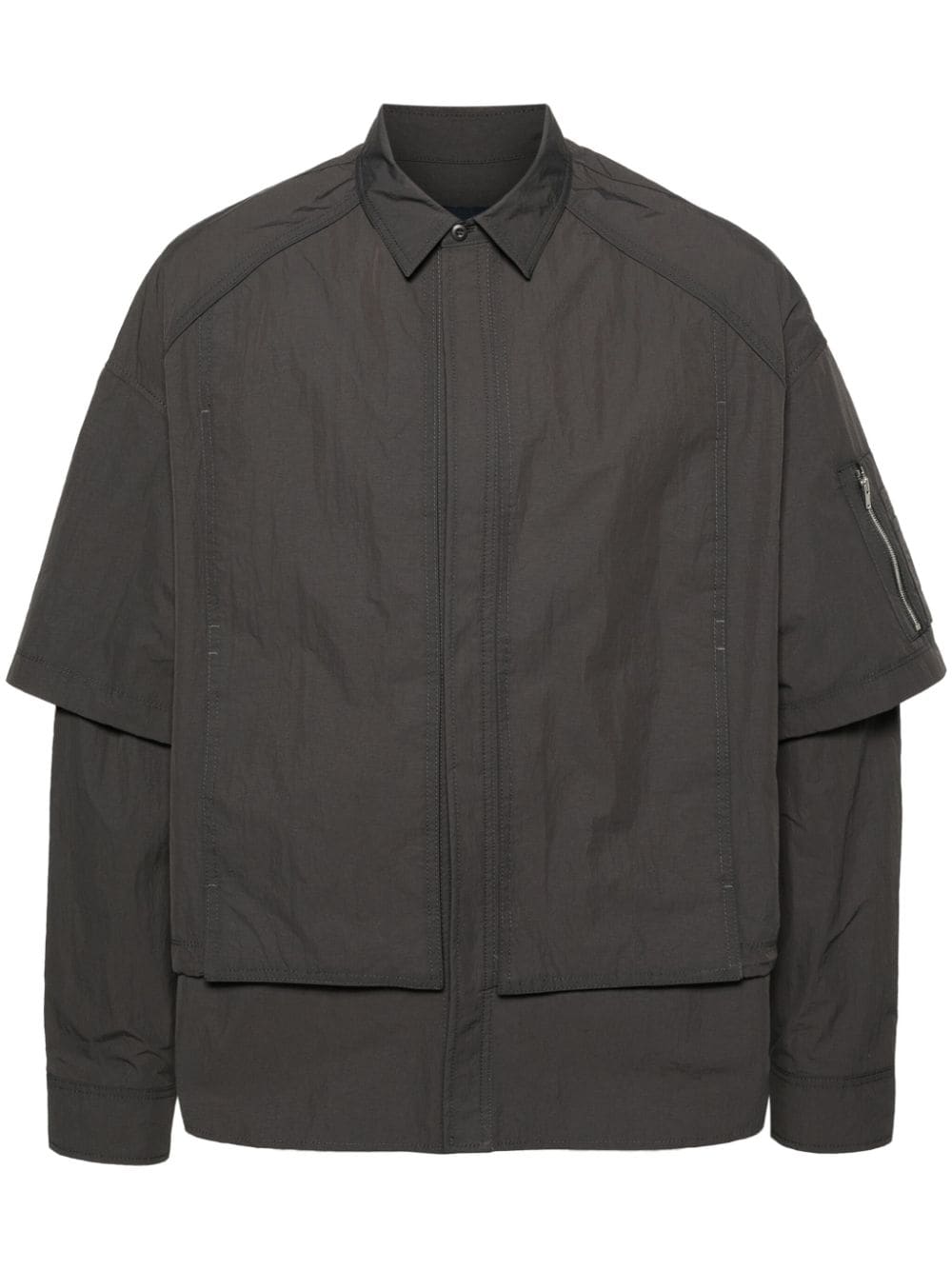 Juun.J detachable-sleeve layered jacket - Grey von Juun.J