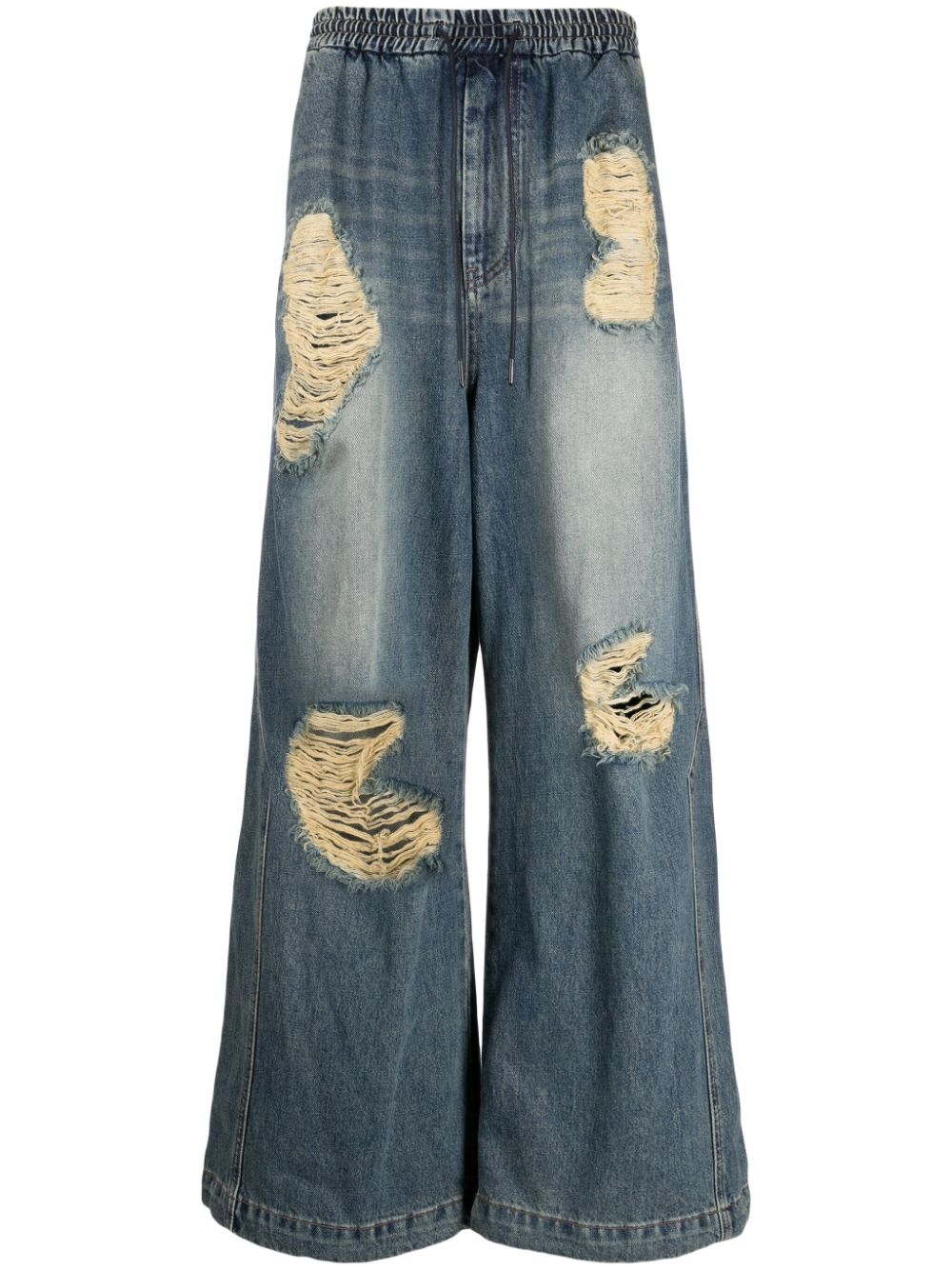 Juun.J distressed wide-leg jeans - Blue von Juun.J