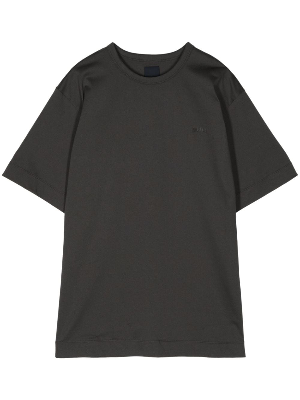 Juun.J logo-appliqué cotton T-shirt - Grey von Juun.J