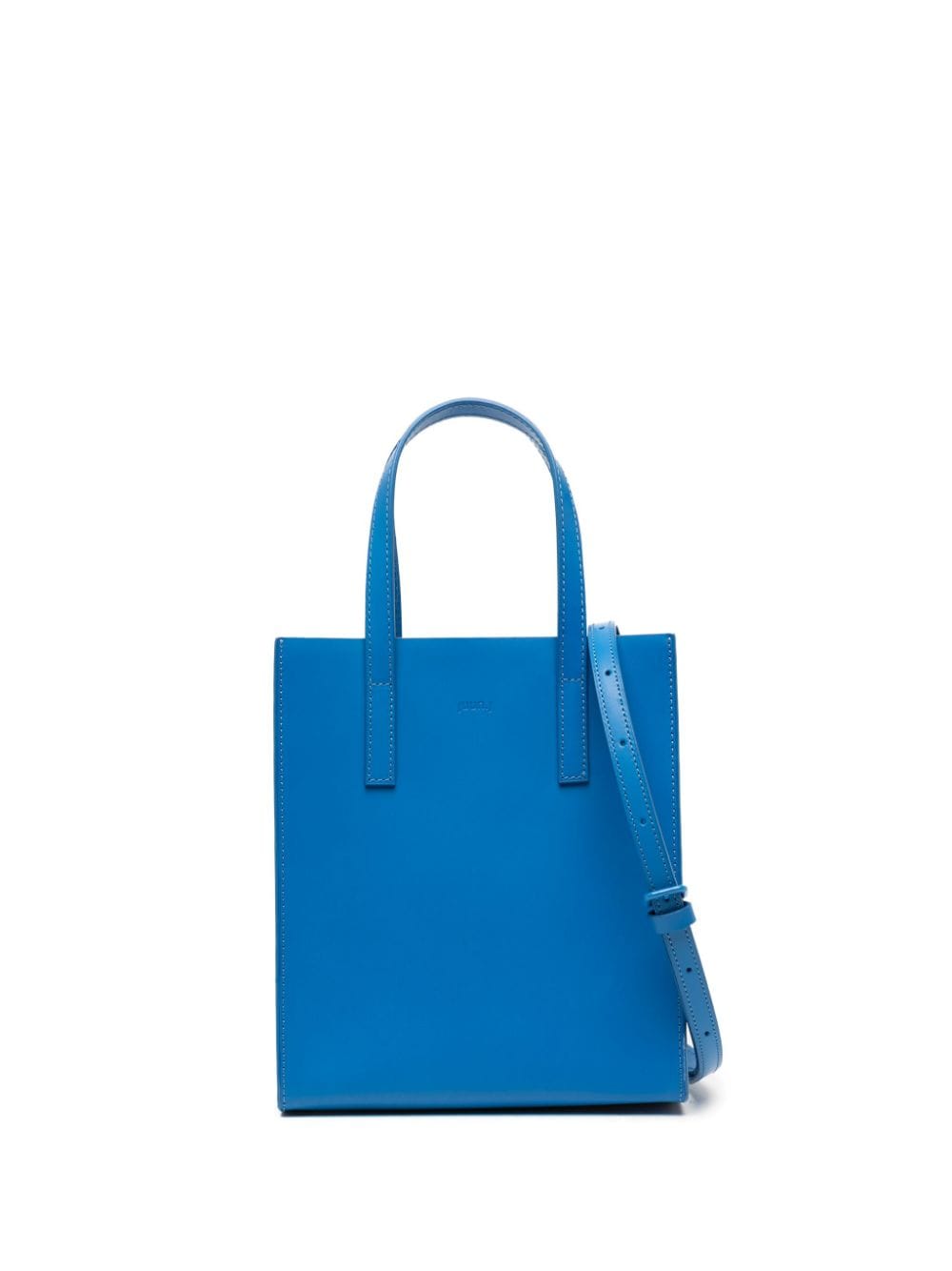 Juun.J logo-debossed leather shoulder bag - Blue von Juun.J