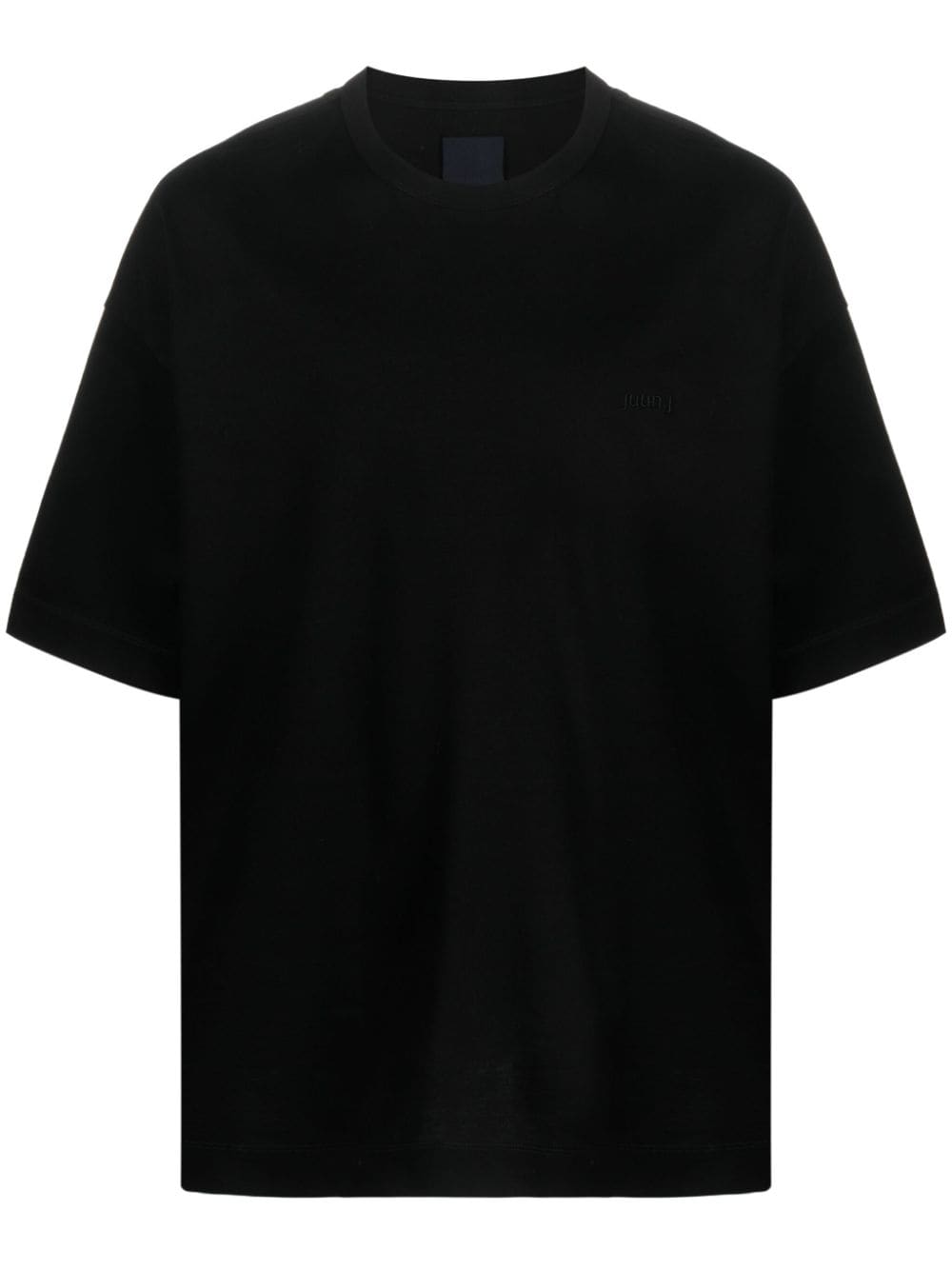 Juun.J logo-embroidered cotton T-shirt - Black von Juun.J