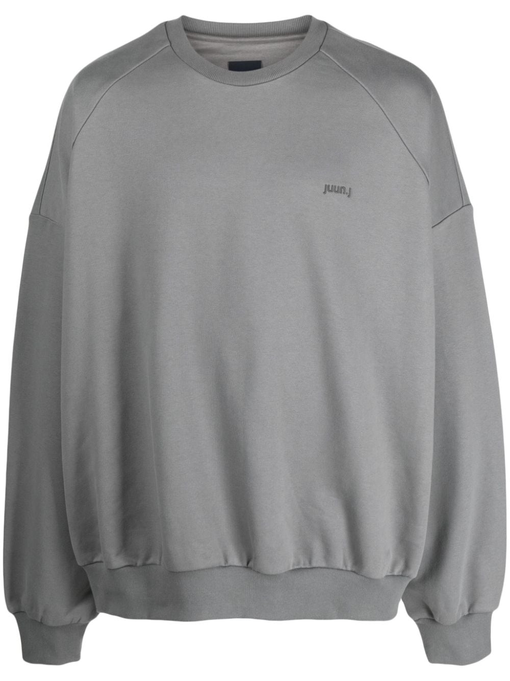 Juun.J logo-embroidered cotton sweatshirt - Grey von Juun.J