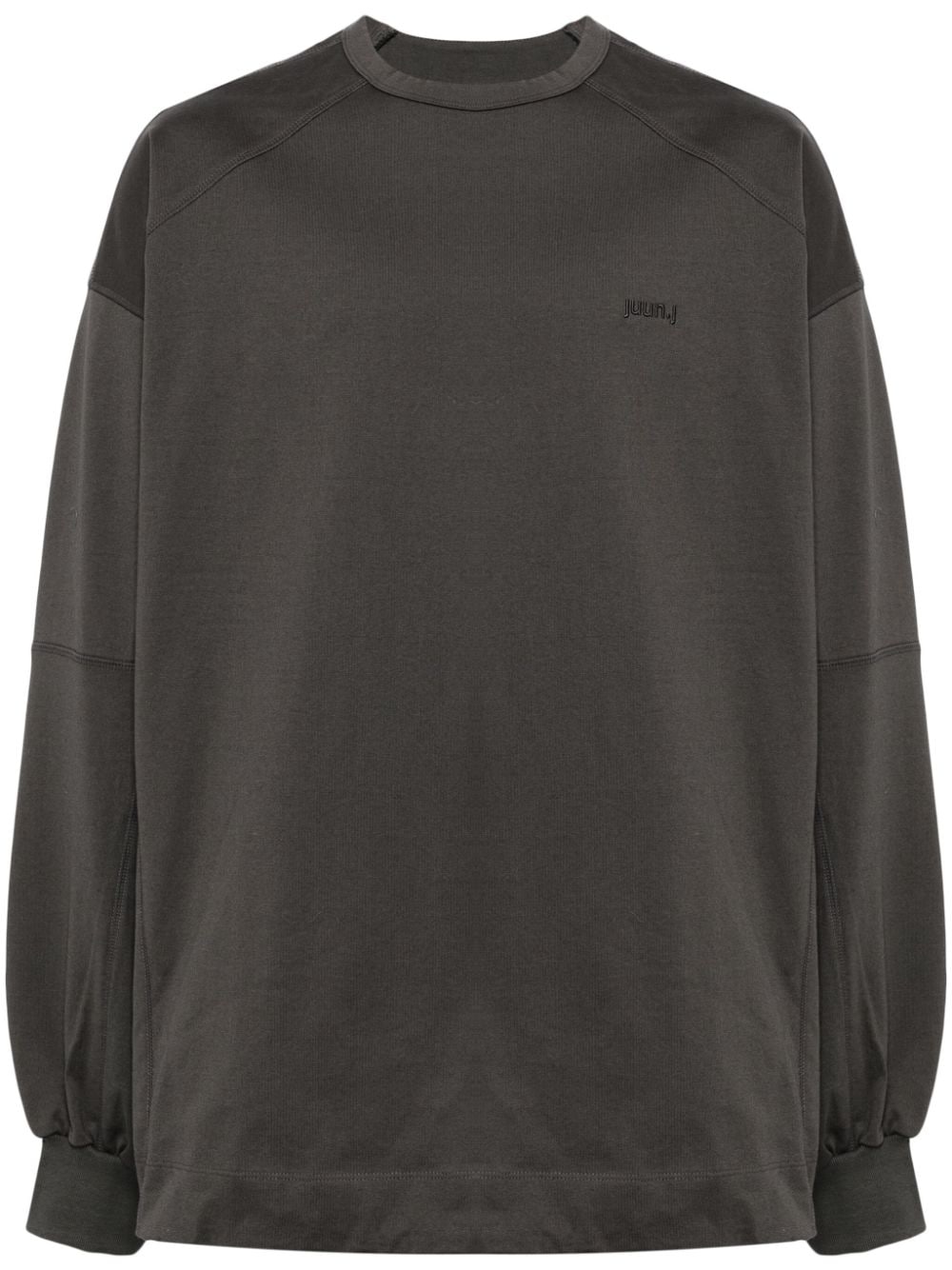 Juun.J logo-embroidered sweatshirt - Grey von Juun.J