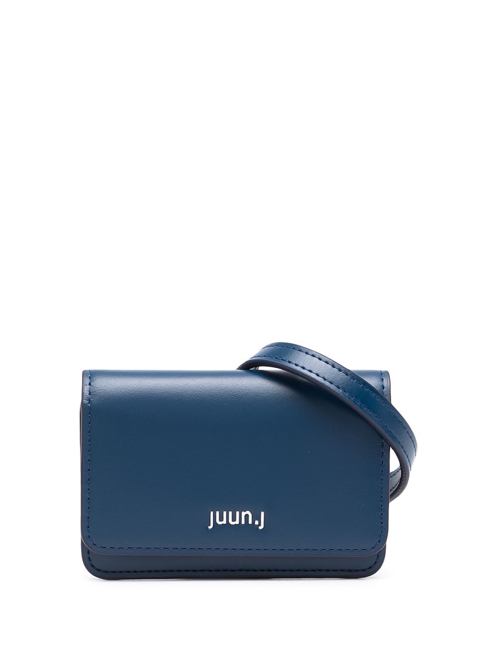 Juun.J logo-lettering leather belt bag - Blue von Juun.J