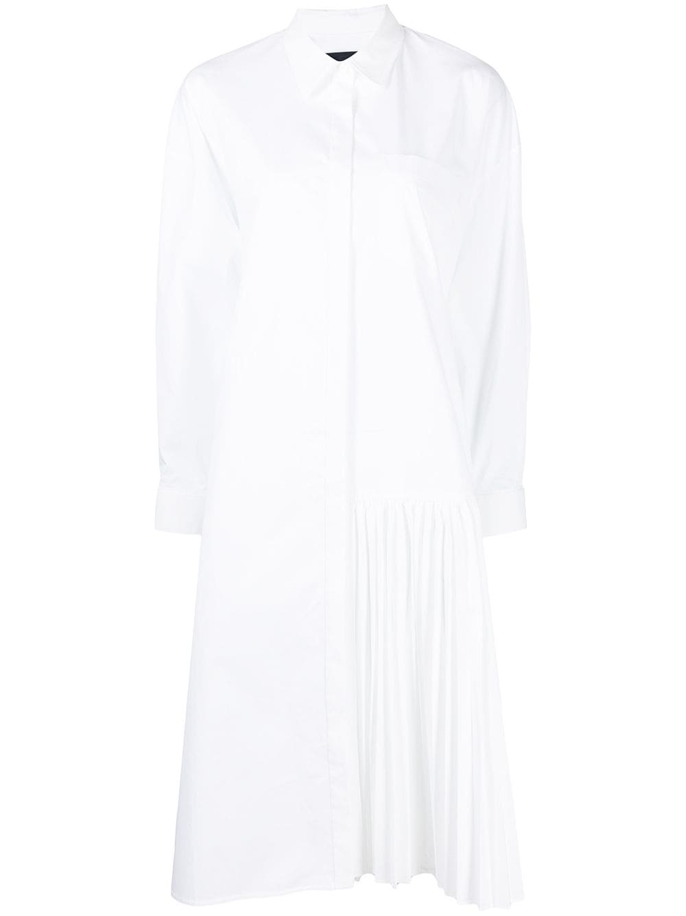 Juun.J pleated shirt dress - White von Juun.J