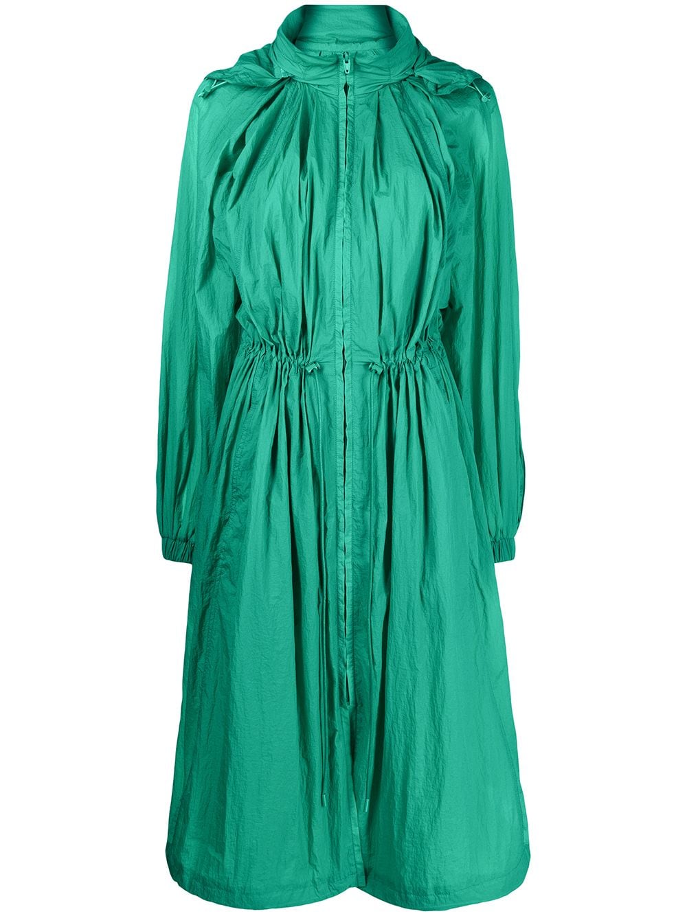 Juun.J ruched hooded dress - Green von Juun.J