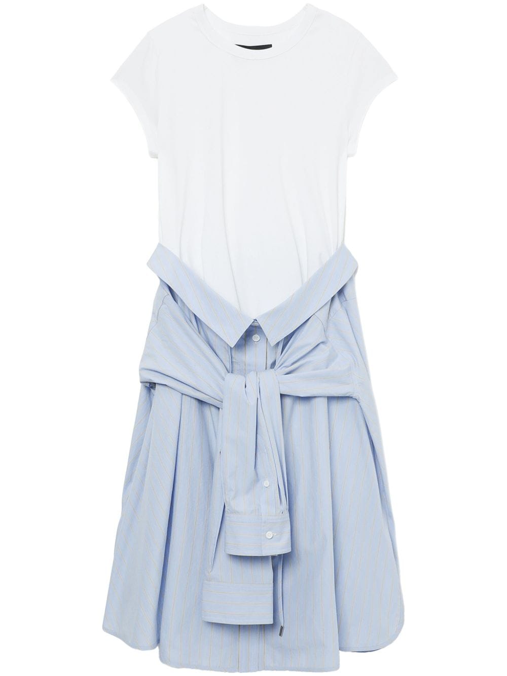 Juun.J shirted-skirt midi T-shirt dress - White von Juun.J