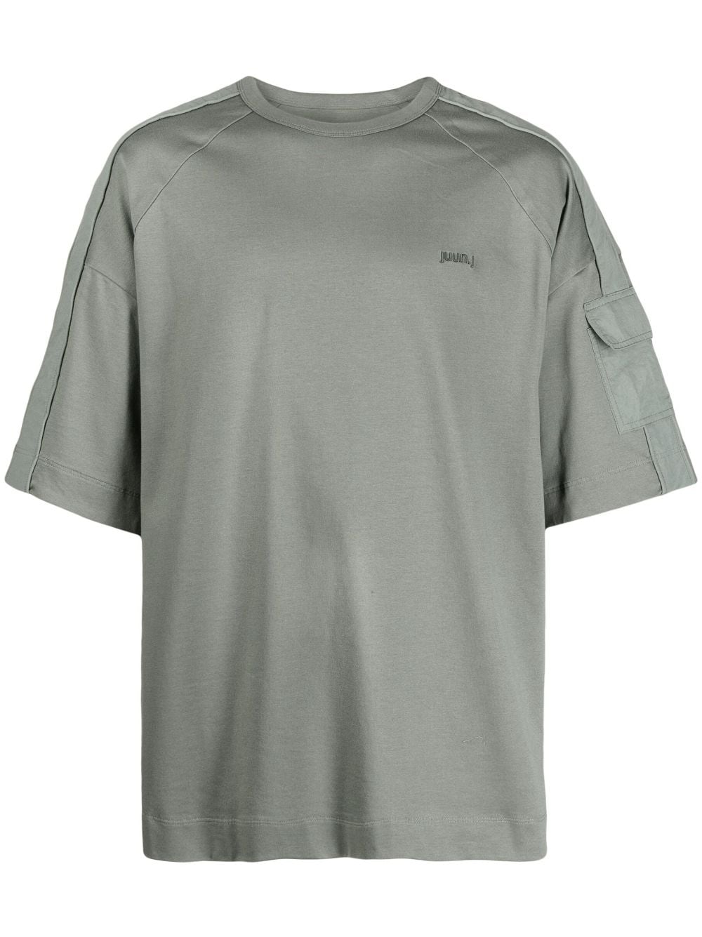 Juun.J short-sleeved panelled cotton T-shirt - Green von Juun.J