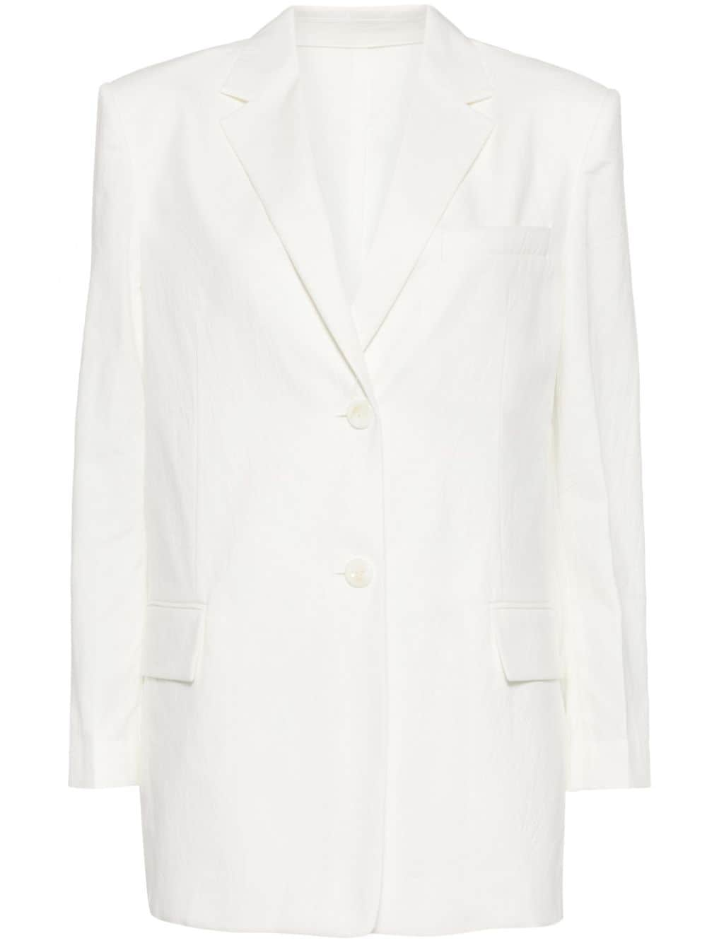 Juun.J single-breasted cotton blazer - White von Juun.J