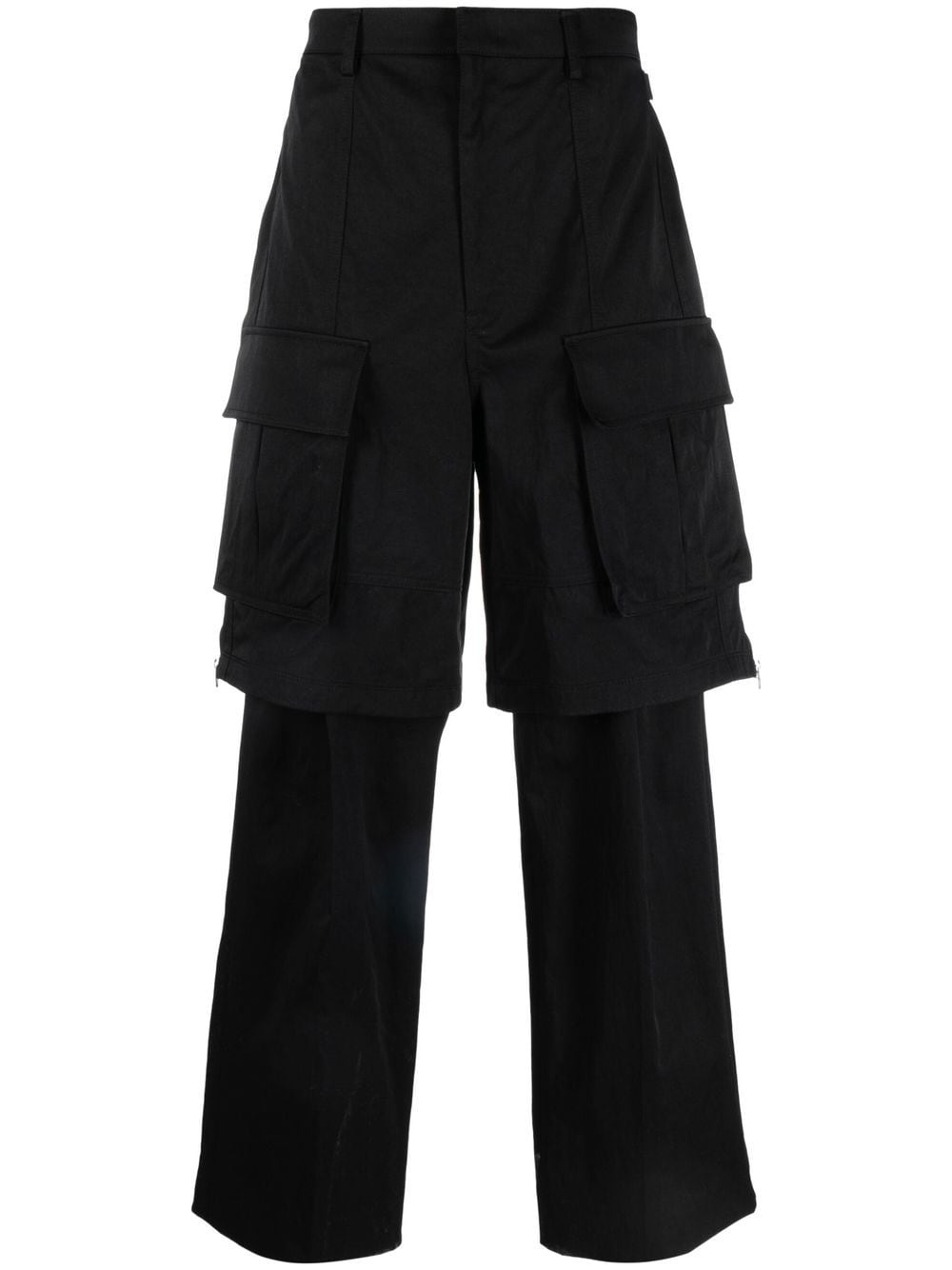 Juun.J straight-leg cargo trousers - Black von Juun.J