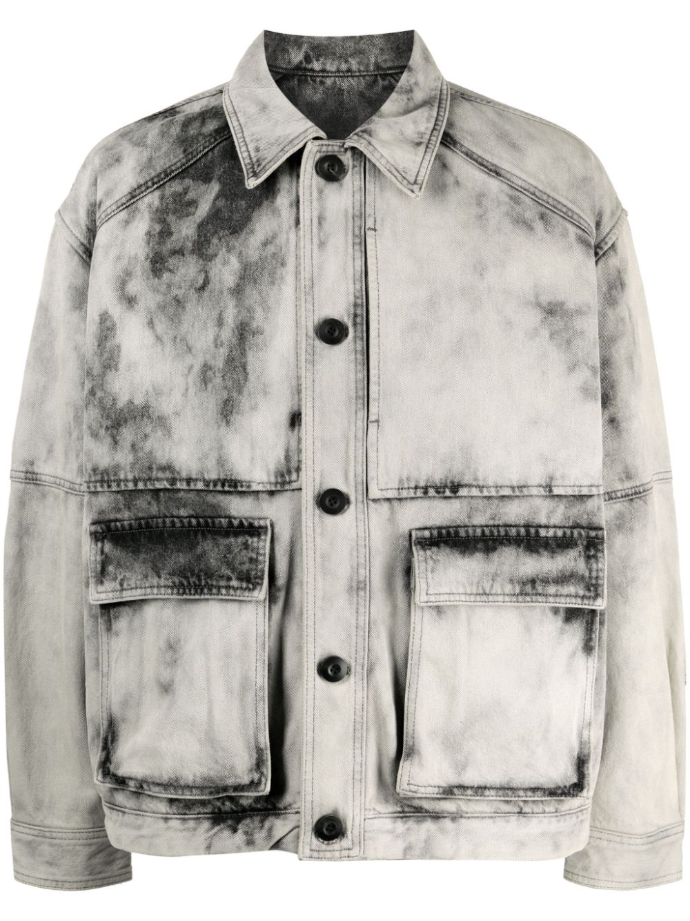 Juun.J tie-dye cotton jacket - Neutrals von Juun.J