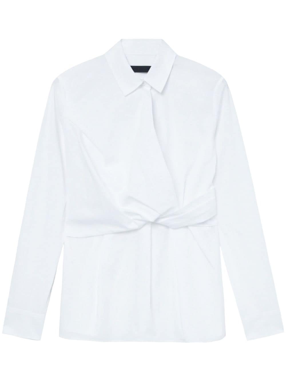 Juun.J twist-detail cotton shirt - White von Juun.J