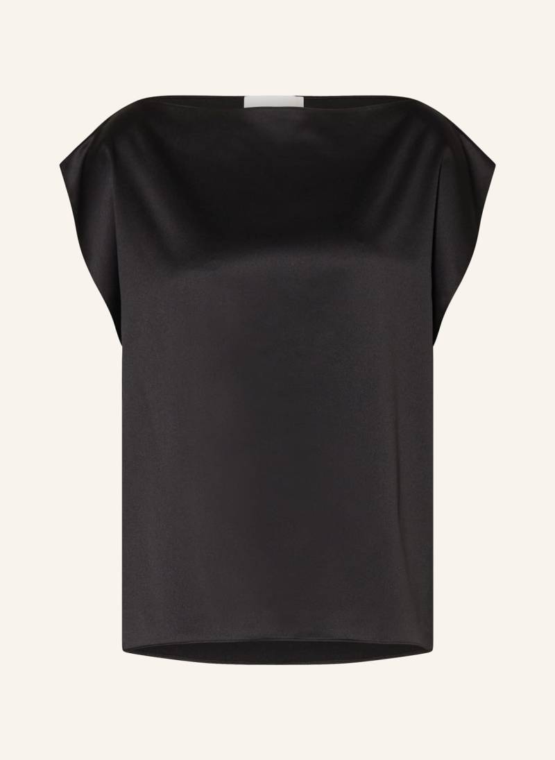 Juvia Blusentop Caroll Aus Satin schwarz von Juvia