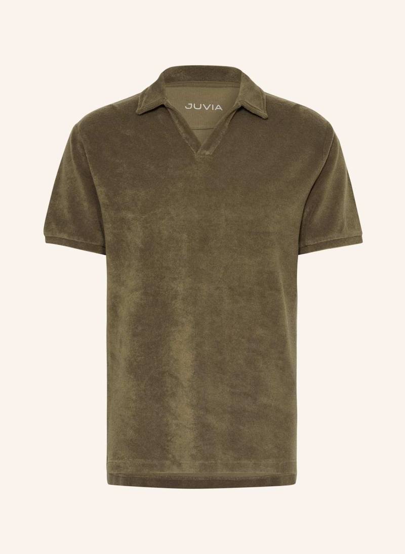 Juvia Frottee-Poloshirt gruen von Juvia
