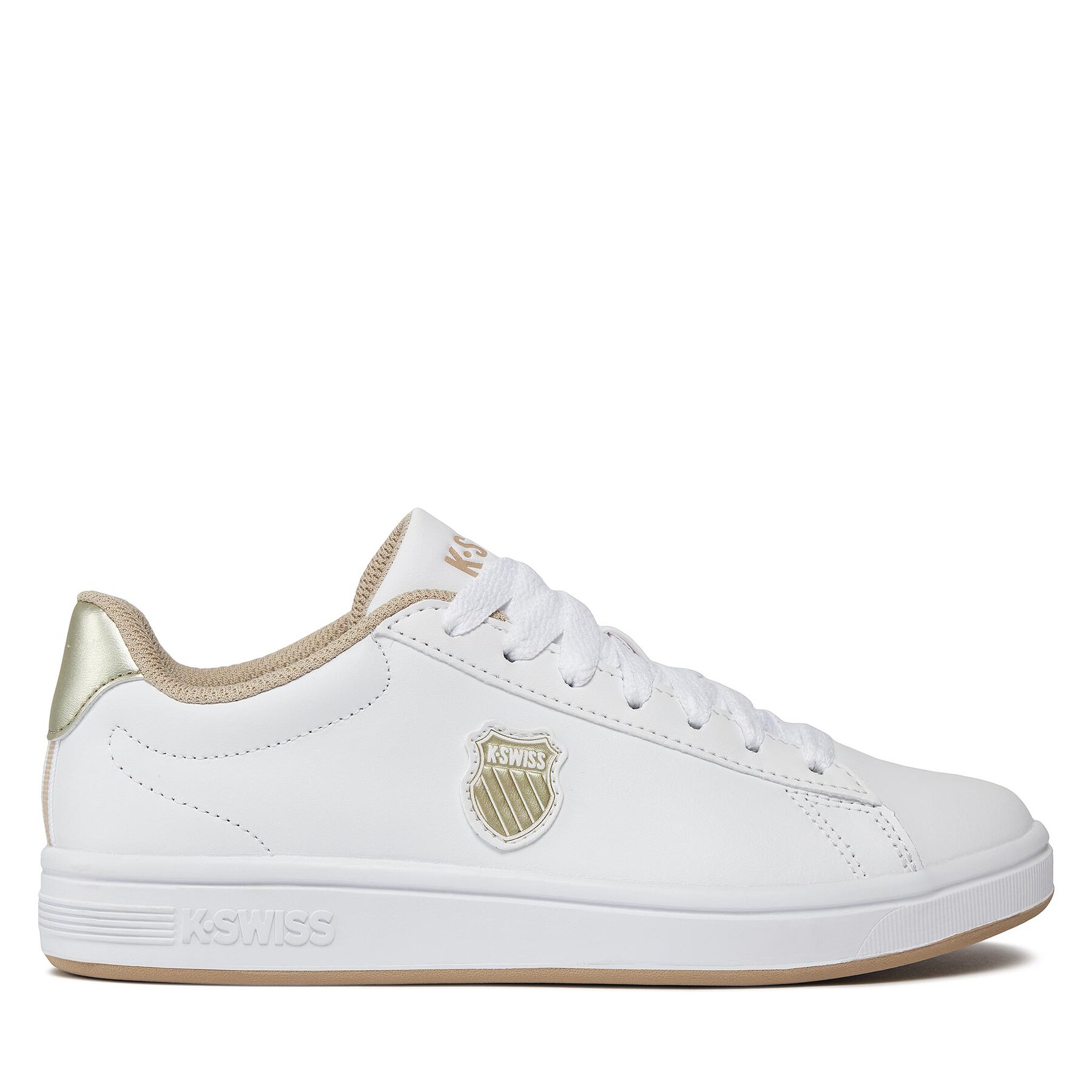 Sneakers K-Swiss Court Shield™ 96599-997-M White/Champagne von K-SWISS