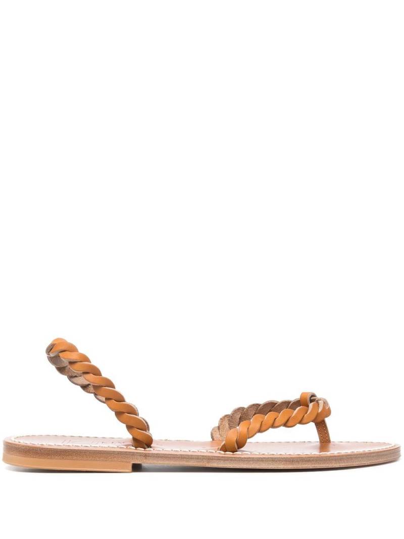 K. Jacques braided leather thong sandals - Brown von K. Jacques