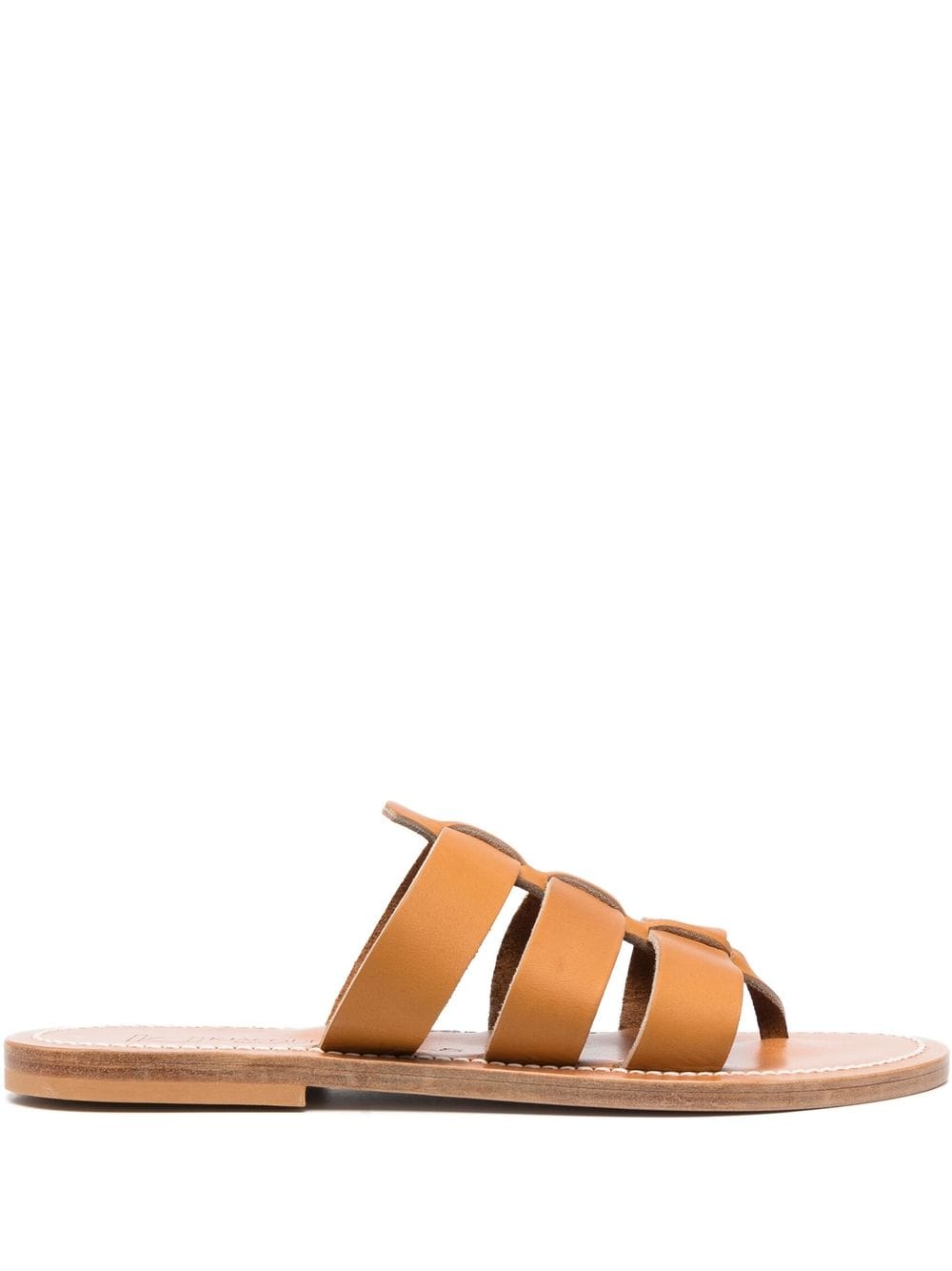 K. Jacques caged-design calf-leather slides - Brown von K. Jacques