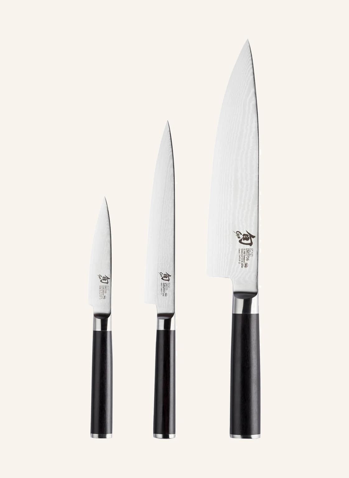 Kai 3-Tlg. Messer-Set schwarz Kai 3-Tlg. Messer-Set schwarz von KAI