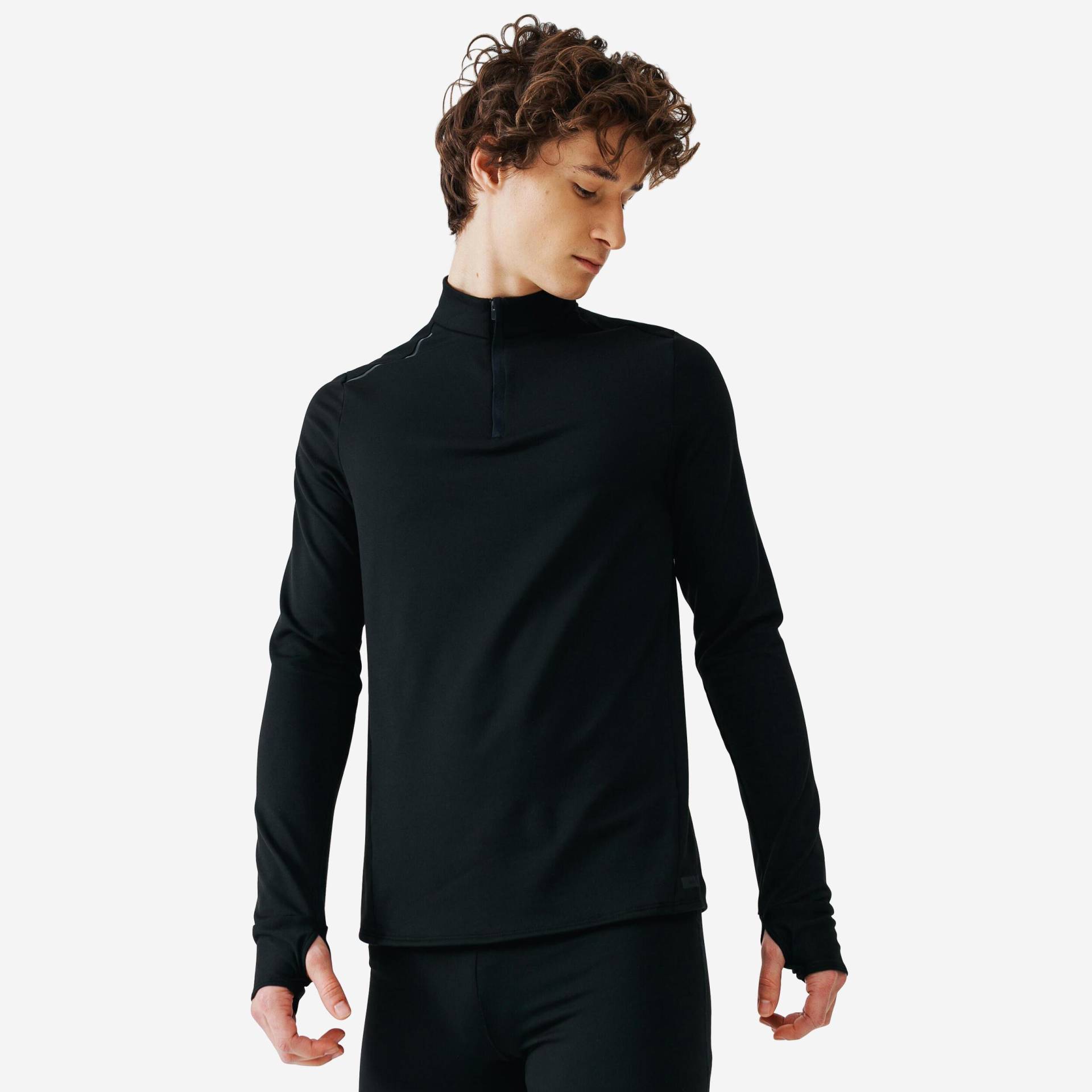 Langarmshirt - Running Herren Schwarz Leicht M von KALENJI