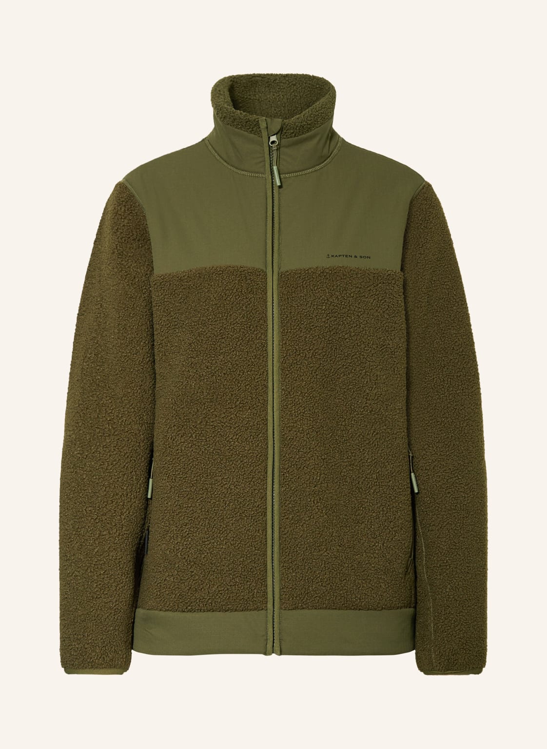 Kapten & Son Teddyfell-Jacke gruen von KAPTEN & SON