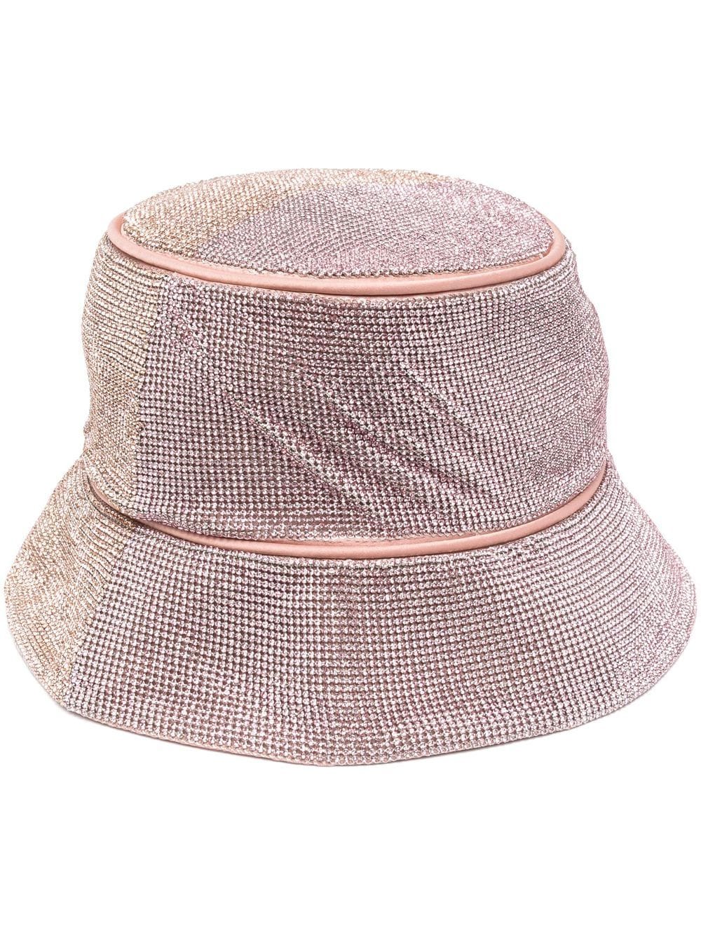 Kara crystal mesh bucket hat - Pink von Kara