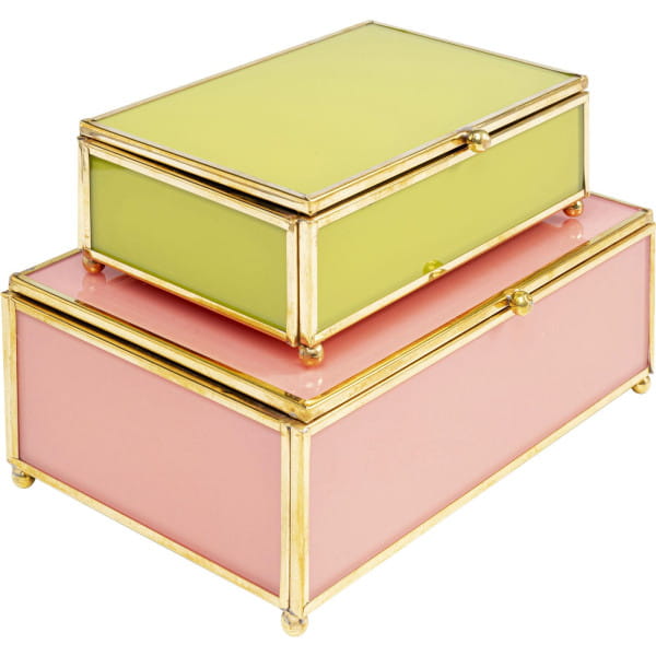 Box Neomi grün pink (2er-Set) von KARE DESIGN