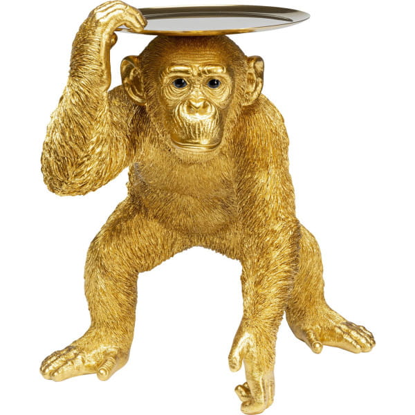 Deko Figur Butler Playing Chimp gold 52 von KARE DESIGN