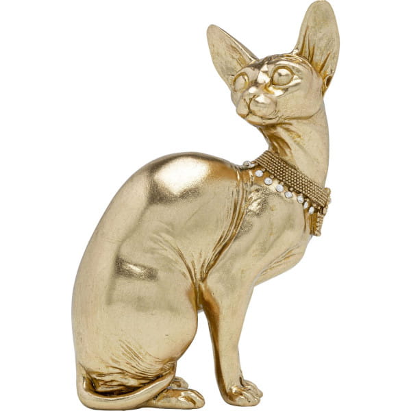 Deko Figur Sitting Cat Audrey gold 27 von KARE DESIGN