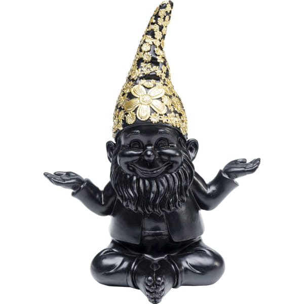 Deko Figur Zwerg Meditation schwarz gold 19 von KARE DESIGN