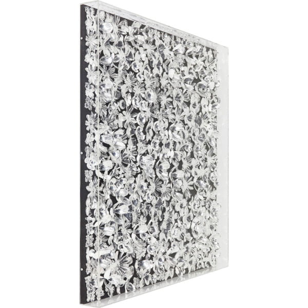 Deko Rahmen Silver Flower 100x100cm von KARE DESIGN