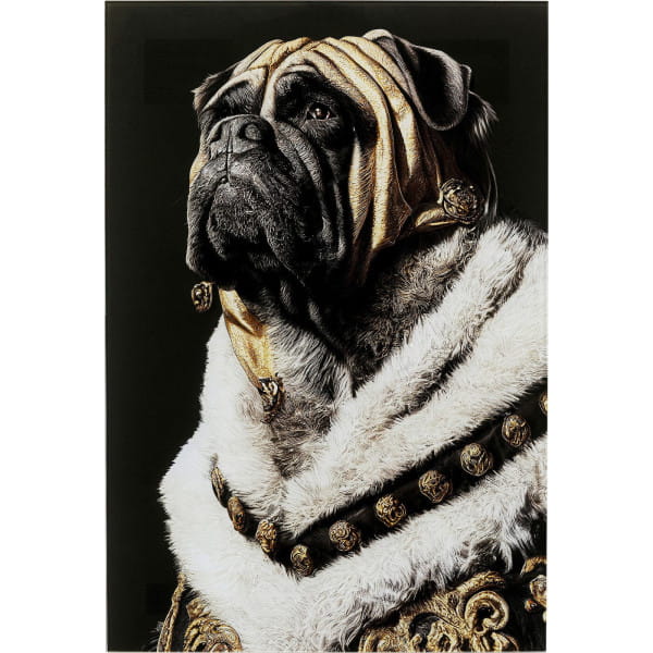 Glasbild King Pug 40x60 von KARE DESIGN