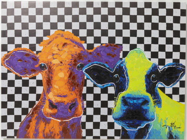 Leinwandbild Colorful Cows 120x90 von KARE DESIGN