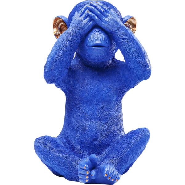 Spardose Monkey Mizaru Blue von KARE DESIGN