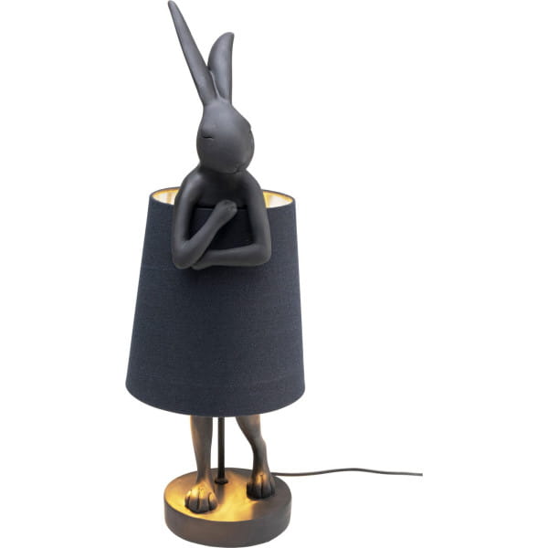 Tischleuchte Animal Rabbit schwarz silber 68 von KARE DESIGN