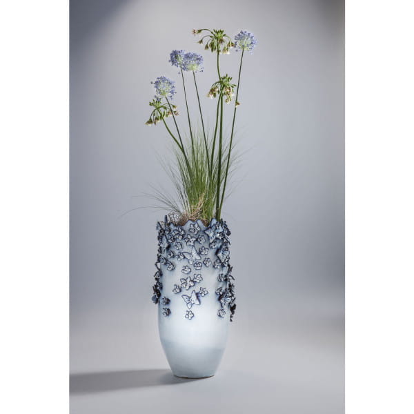 Vase Butterflies Lightblue 50cm von KARE DESIGN