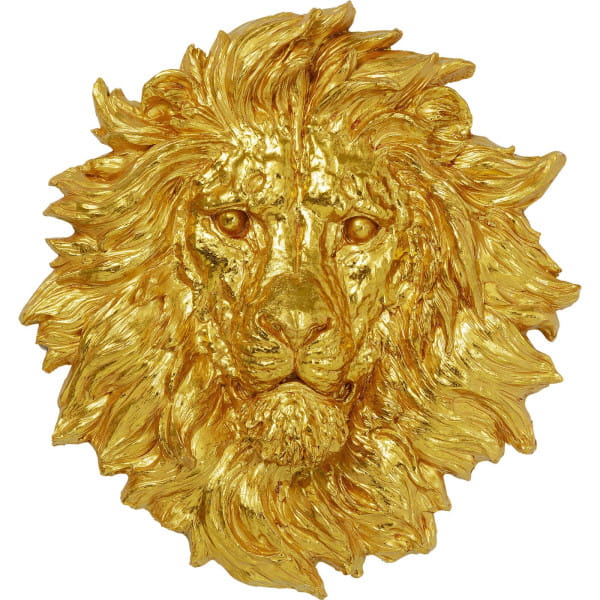 Wandobjekt Lion Head gold 90x100 von KARE DESIGN