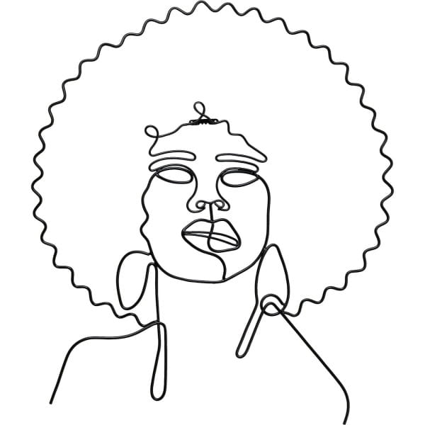 Wandobjekt Wire African Woman 50x57 von KARE DESIGN