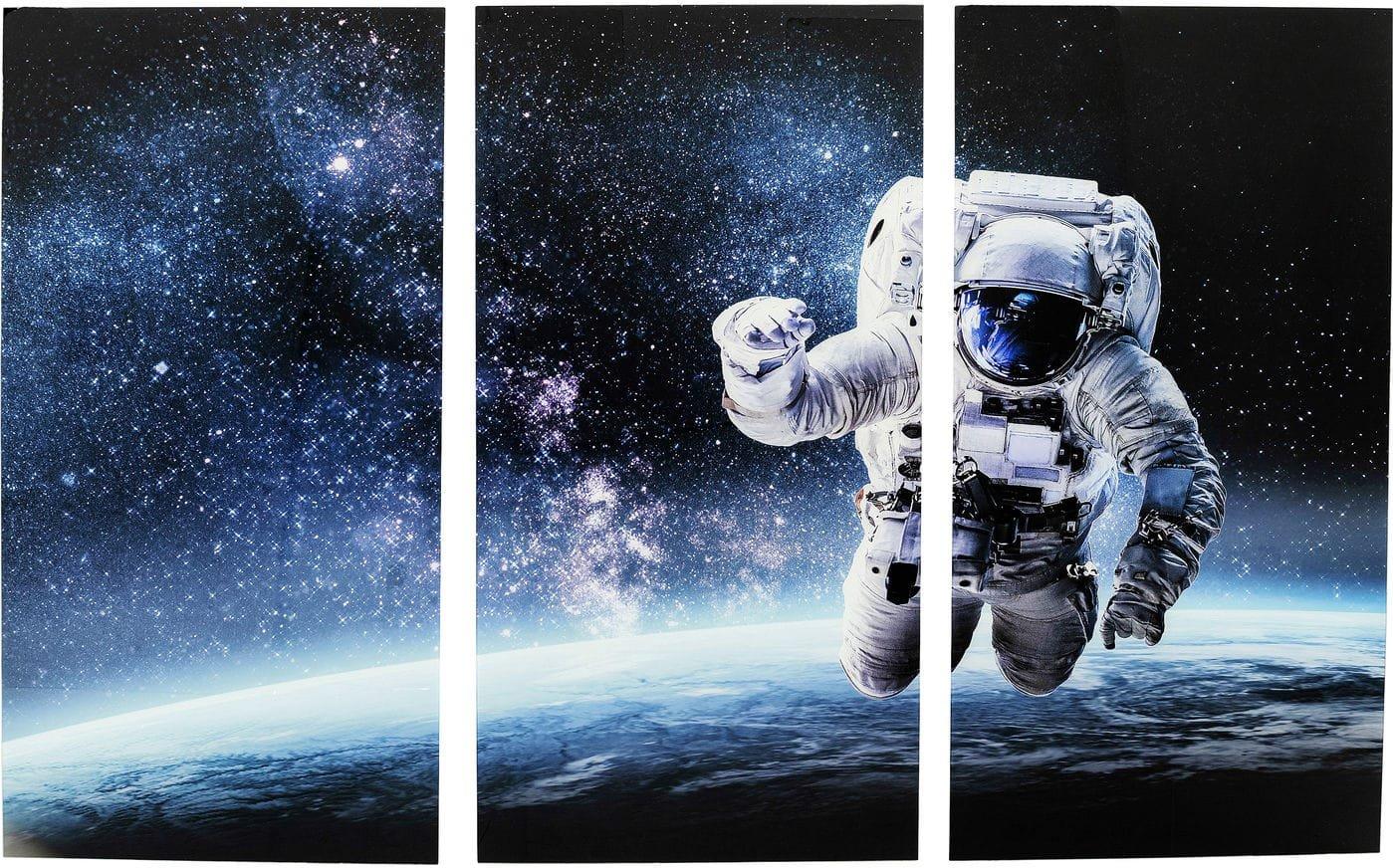 Bild Glas Triptychon Man in Space 160x240cm Bild Glas Triptychon Man in Space 160x240cm von KARE Design
