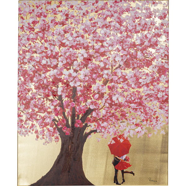 Bild Touched Flower Couple Gold Pink 100x80cm von KARE DESIGN