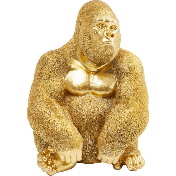 Deko Figur Monkey Gorilla Side Medium gold von KARE DESIGN