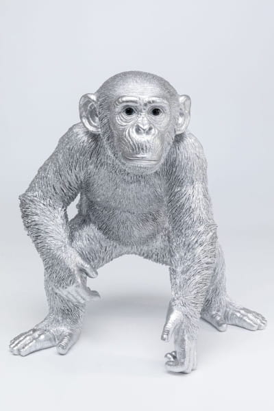 Deko Figur Playing Ape Silber von KARE DESIGN