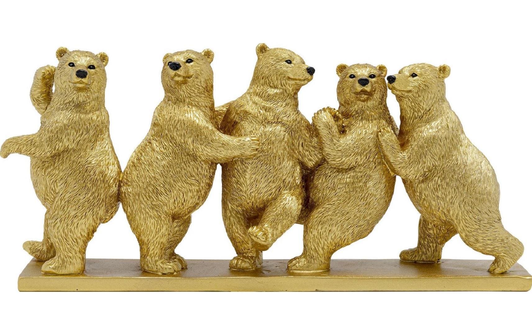 KARE Dekofigur »Tipsy Dancing Bears Goldfarben« von KARE