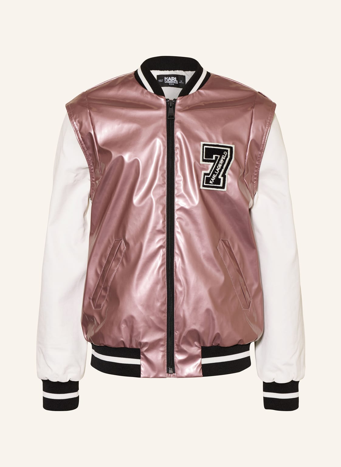 Karl Lagerfeld Kids College-Jacke Im Materialmix rosa von KARL LAGERFELD KIDS