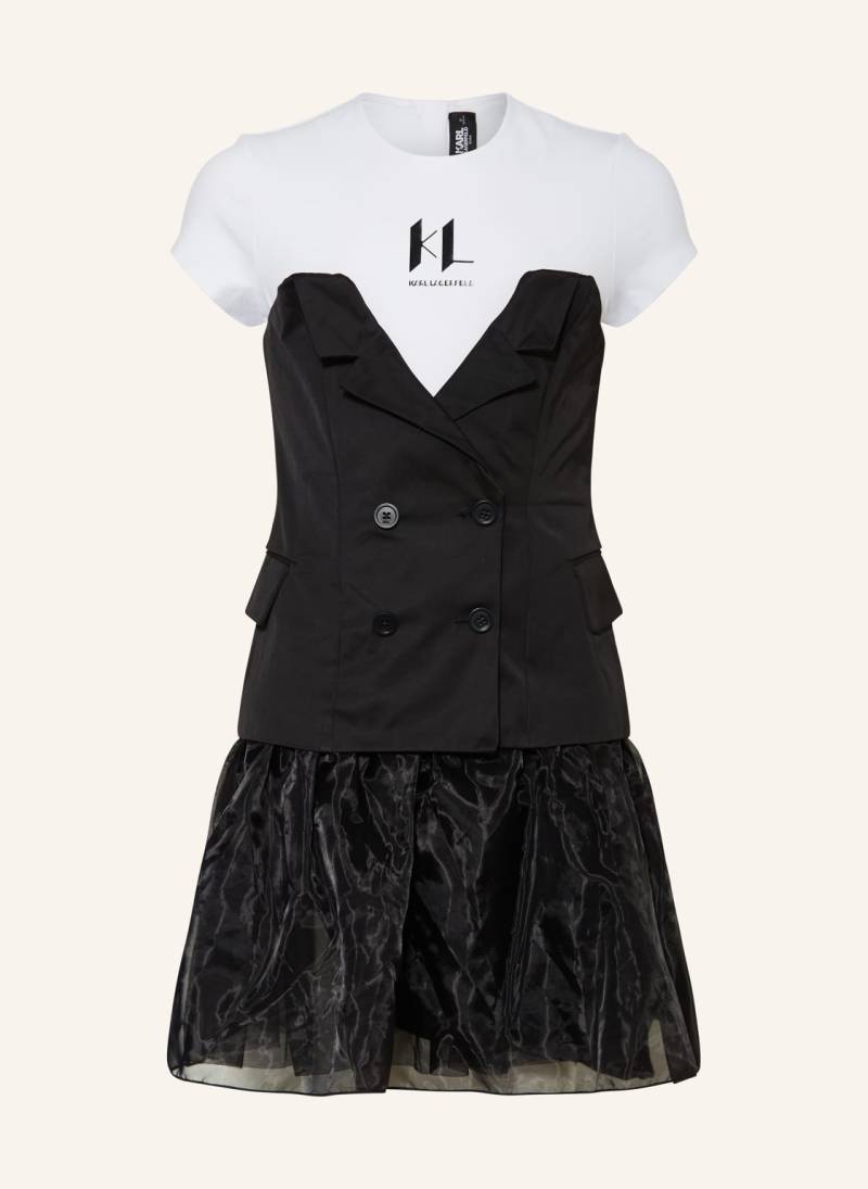 Karl Lagerfeld Kids Kleid Im Materialmix schwarz von KARL LAGERFELD KIDS