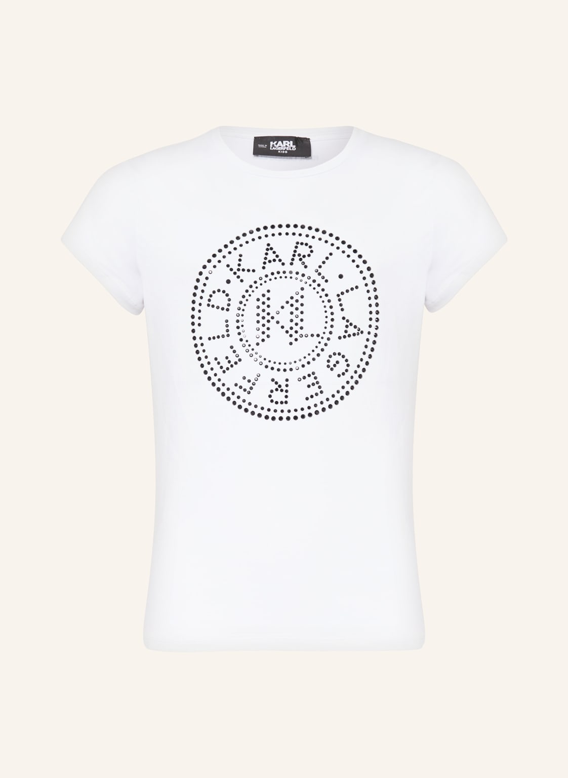 Karl Lagerfeld Kids T-Shirt Mit Schmucksteinen weiss von KARL LAGERFELD KIDS