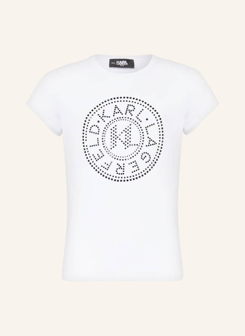 Karl Lagerfeld Kids T-Shirt Mit Schmucksteinen weiss von KARL LAGERFELD KIDS