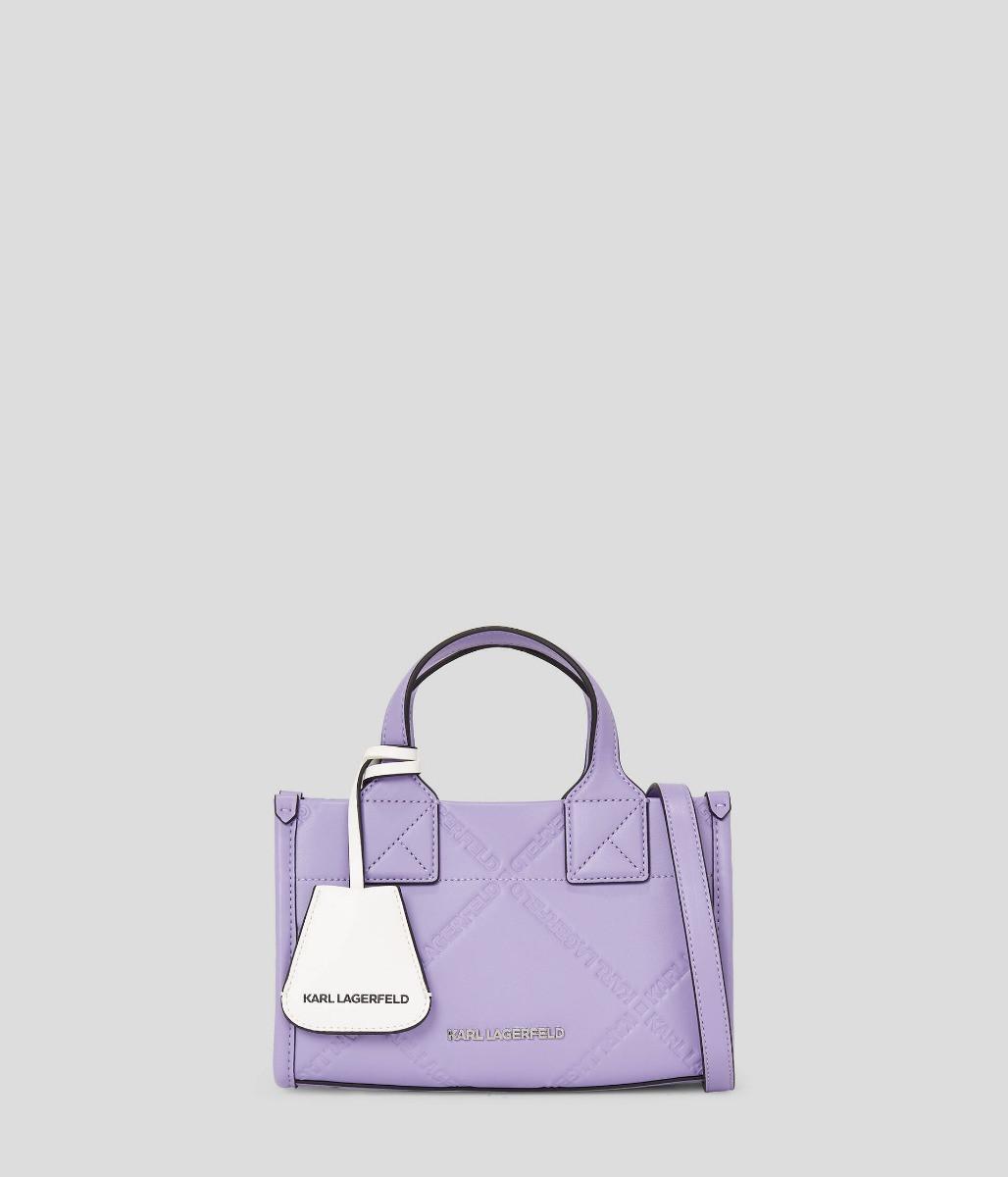 Skuare Sm Tote Embossed Damen Violett ONE SIZE von KARL LAGERFELD