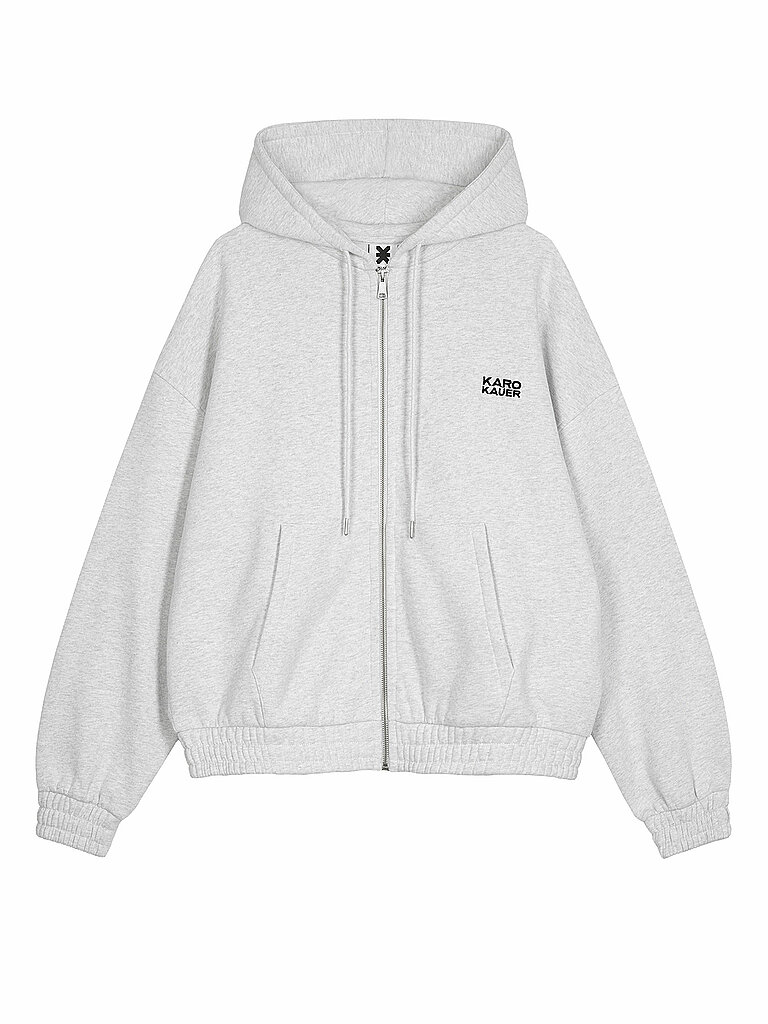 KARO KAUER Sweatjacke  grau | L von KARO KAUER