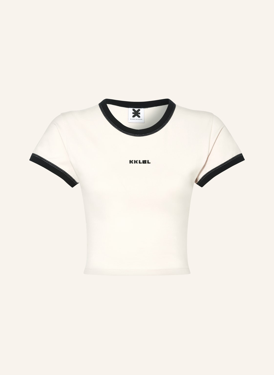 Karo Kauer Cropped-Shirt weiss von KARO KAUER